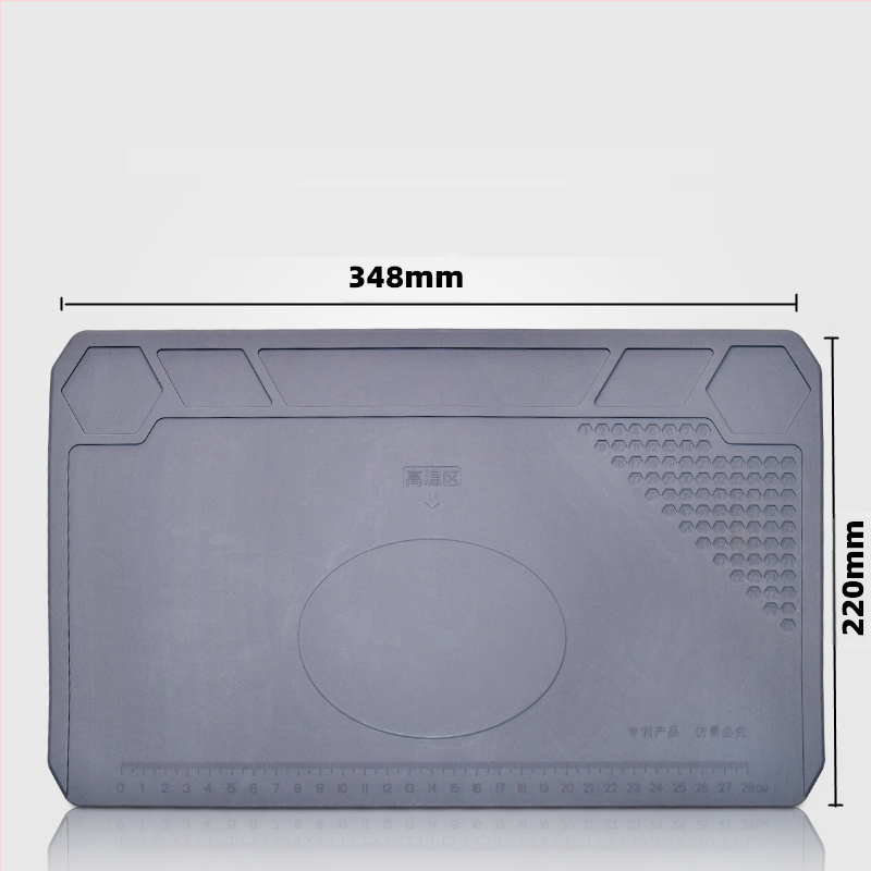 Datora un mobilā tālruņa remonta darbagalds ar magnētisku siltumizolācijas paliktni, silikona augstas temperatūras izturīgs galda paliktnis, karstā gaisa pistoles metināšanas galda paliktnis