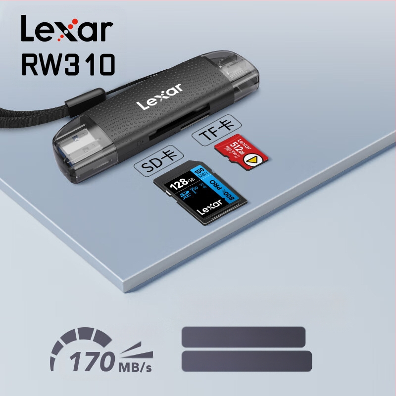 „Lexar“ kortelių skaitytuvas SD TF kortelė Cfexpress kortelė didelės spartos C tipo sąsaja 3.0 kamera Cfe kortelių skaitytuvas