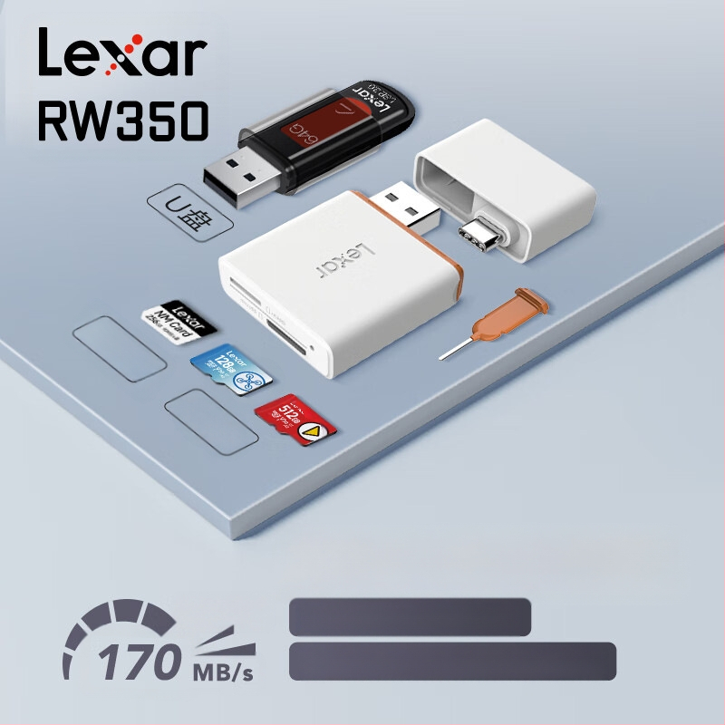 „Lexar“ kortelių skaitytuvas SD TF kortelė Cfexpress kortelė didelės spartos C tipo sąsaja 3.0 kamera Cfe kortelių skaitytuvas