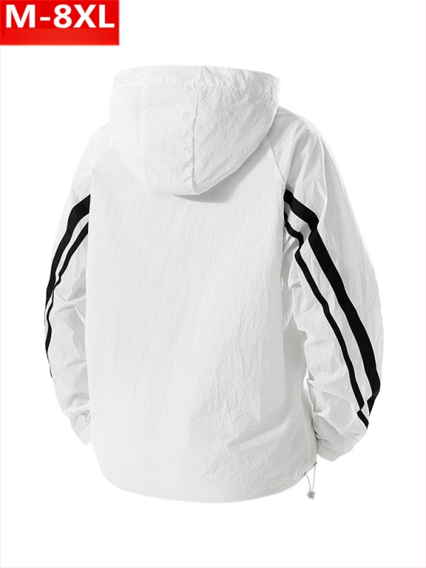 Vasaras moderna vīriešu elpojoša plāna ledus zīda jaka resniem vīriešiem, lielizmēra, brīva, ātri žūstoša ādas saules aizsardzības apģērba