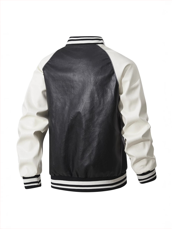 Plus size prekogranična američka stilska moderna jakna od PU kože za muškarce i žene istog stila s vertikalnim ovratnikom za parove, motociklistička jakna za muškarce, trendi brend