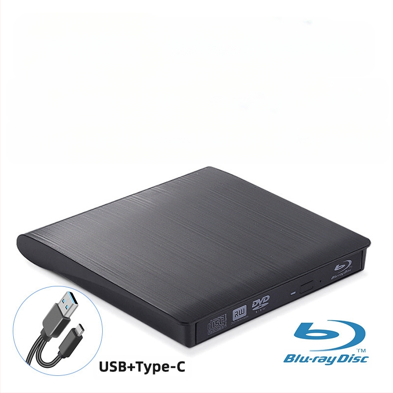 Unitate optică externă DVD, Blu-Ray, USB, fără driver, CD player, citire computer, VCD, arzător de discuri optice externe