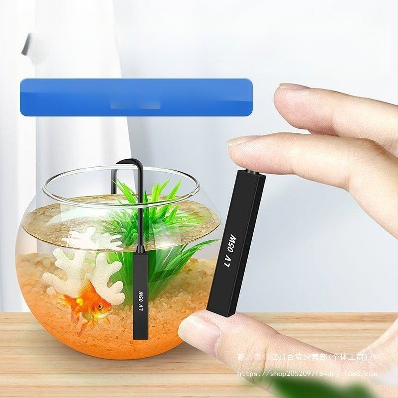 Akvárium fűtőrúd kicsi mini intelligens hőmérséklet-szabályozó irodai asztali üveg kerek henger automatikus hőmérséklet-szabályozó fűtőrúd