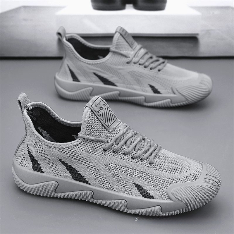 Meeste kingad Suvised hingavad õhukesed võrkkangast kootud võrkkingad Meeste tööohutus pehme tallaga libisemiskindlad spordijalatsid