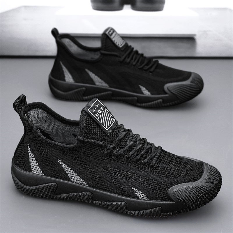 Meeste kingad Suvised hingavad õhukesed võrkkangast kootud võrkkingad Meeste tööohutus pehme tallaga libisemiskindlad spordijalatsid