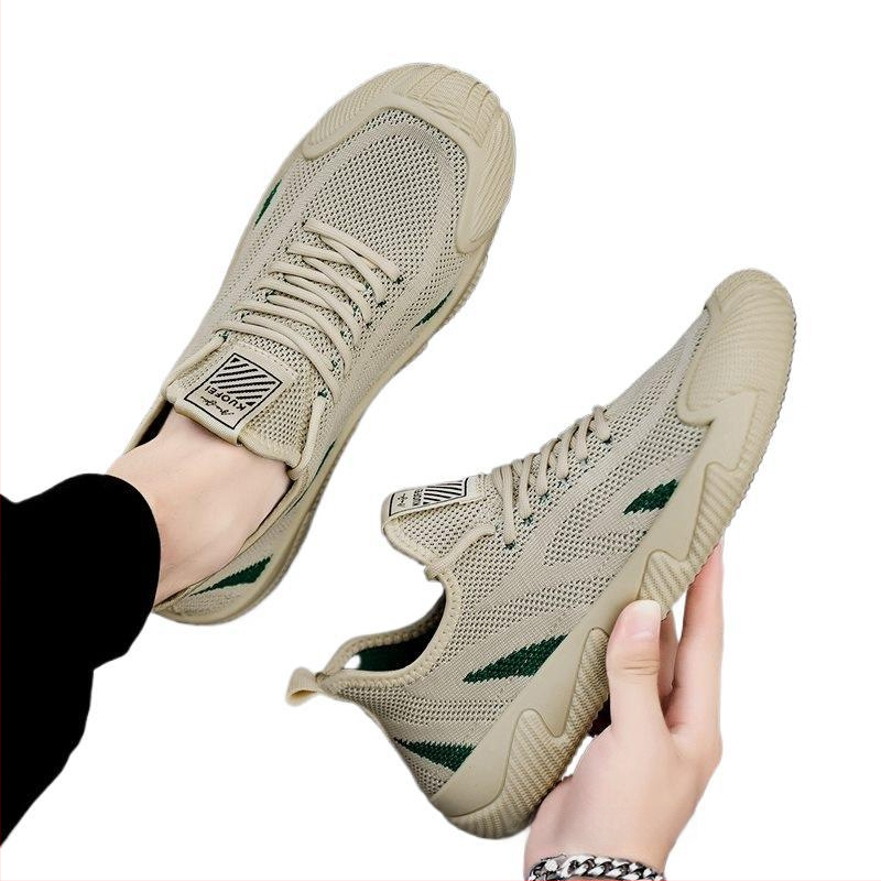 Meeste kingad Suvised hingavad õhukesed võrkkangast kootud võrkkingad Meeste tööohutus pehme tallaga libisemiskindlad spordijalatsid