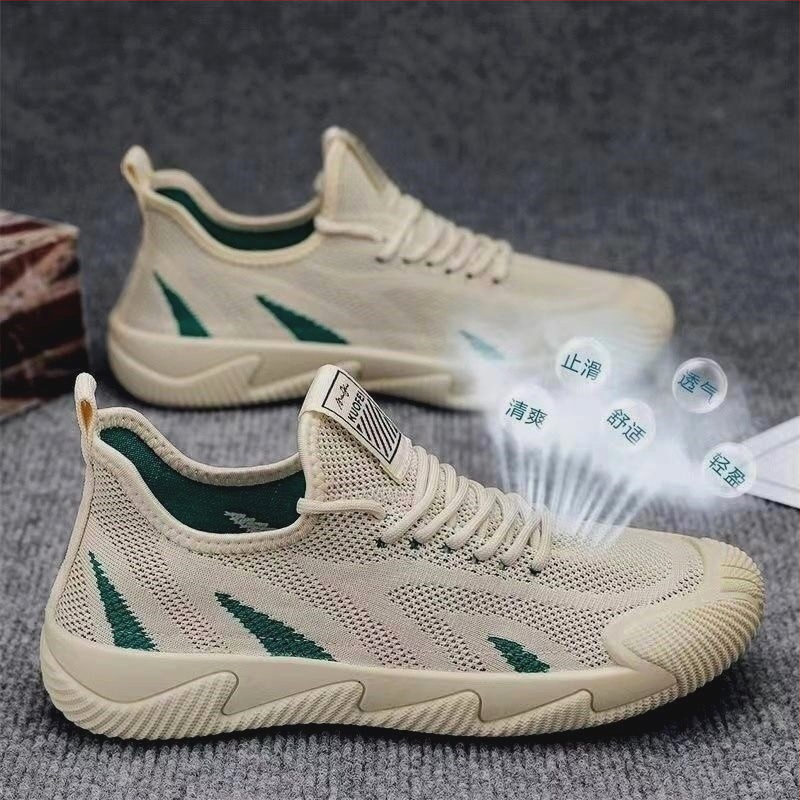 Meeste kingad Suvised hingavad õhukesed võrkkangast kootud võrkkingad Meeste tööohutus pehme tallaga libisemiskindlad spordijalatsid