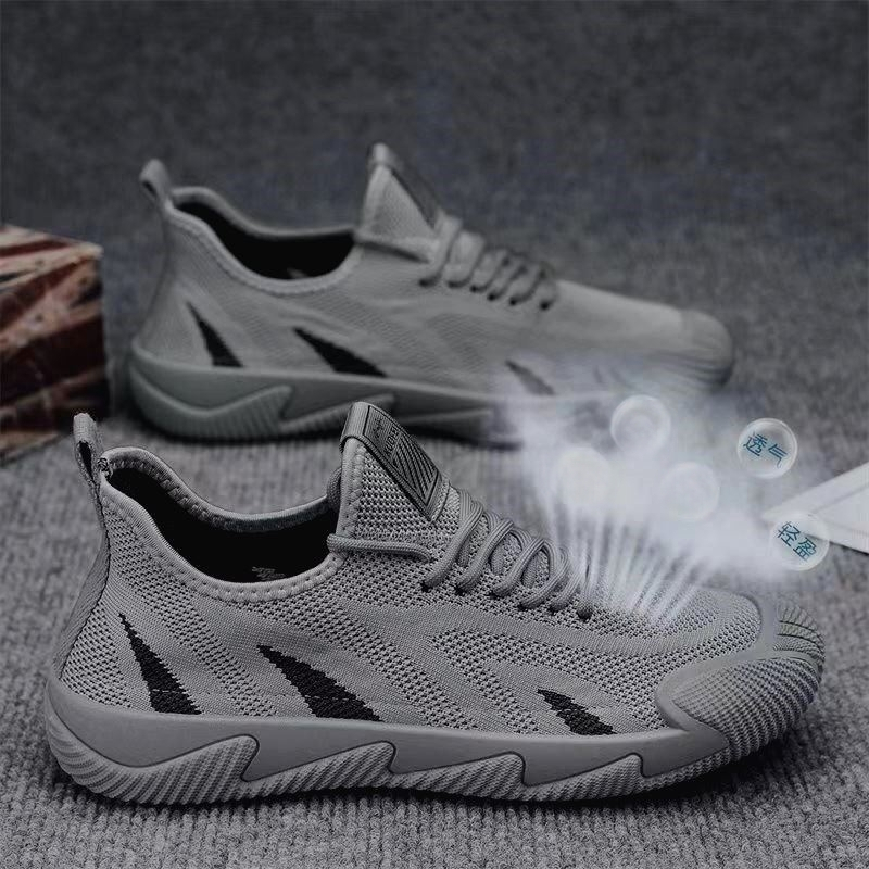 Meeste kingad Suvised hingavad õhukesed võrkkangast kootud võrkkingad Meeste tööohutus pehme tallaga libisemiskindlad spordijalatsid