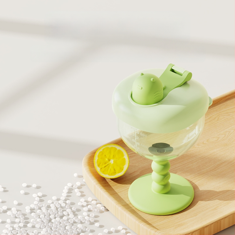 Kūdikių mokymosi geriamojo puodelio taurė PP medžiagos namų apyvokos vaikams skirta šiaudelio formos puodelis, apsaugantis nuo kritimo, pieno puodelis su svarstyklėmis, didmeninė prekyba