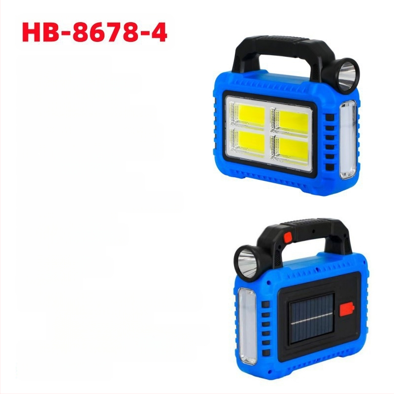 Uus päikeseenergial laetav multifunktsionaalne kaasaskantav lamp välistingimustes kasutatav tugev valgusvalgustus prožektor avariitöölamp taskulamp