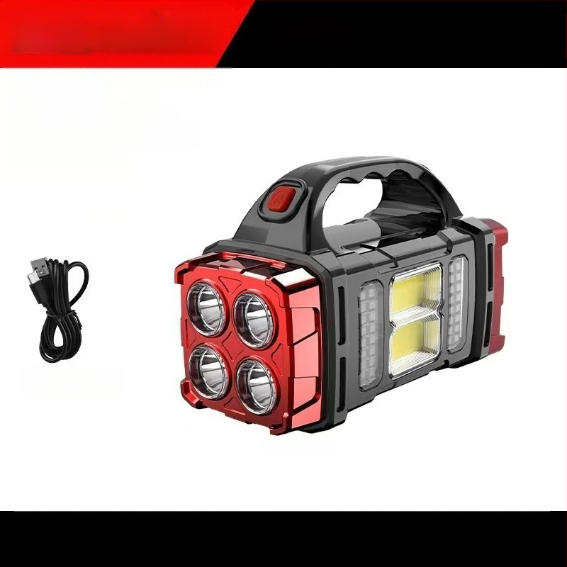 Uus päikeseenergial laetav multifunktsionaalne kaasaskantav lamp välistingimustes kasutatav tugev valgusvalgustus prožektor avariitöölamp taskulamp