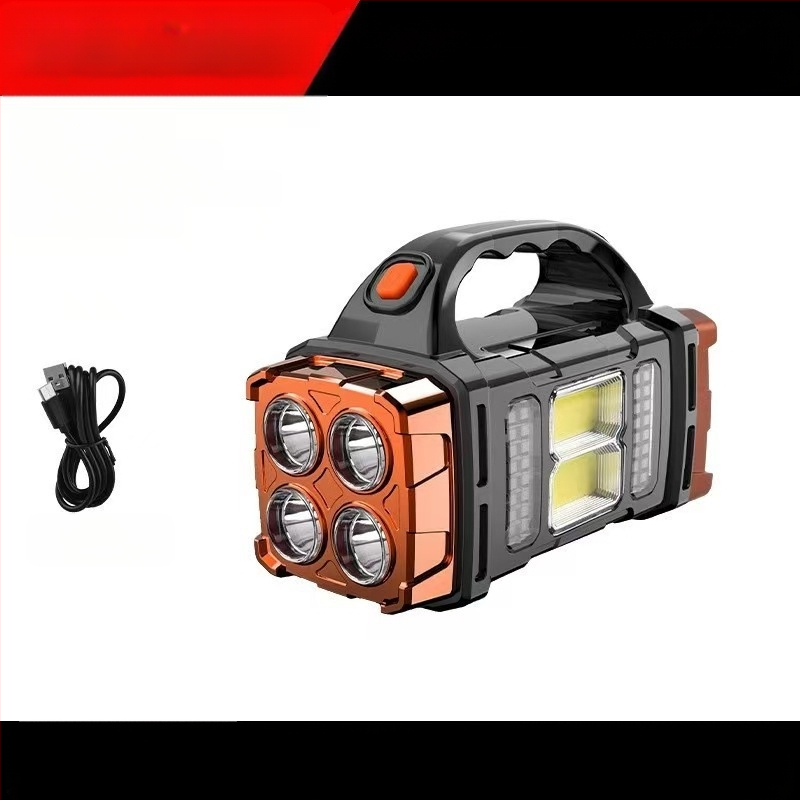 Uus päikeseenergial laetav multifunktsionaalne kaasaskantav lamp välistingimustes kasutatav tugev valgusvalgustus prožektor avariitöölamp taskulamp