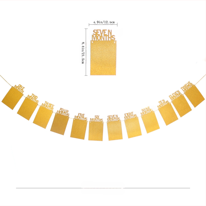 Piiriülene jaanuari-detsembri beebi sünnipäevaraam lipp laste sünnipäevapeo kaunistus sünnipäevalipu hulgimüügi kohandamine
