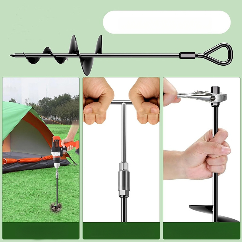 18 colių įžeminimo inkarai, tvirti spiraliniai įžeminimo inkarai, šunų būdos įžeminimo inkarai, sūpynių įžeminimo inkarai, fiksuoti įžeminimo inkarai naminiams gyvūnėliams, batuto įžeminimo inkarai