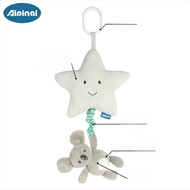 Nordic INS stiilis beebilooma kelluke, multifilmiloomade ripats, beebimuusikakarp, autosse riputatav mänguasi, 0-3 aastat vana