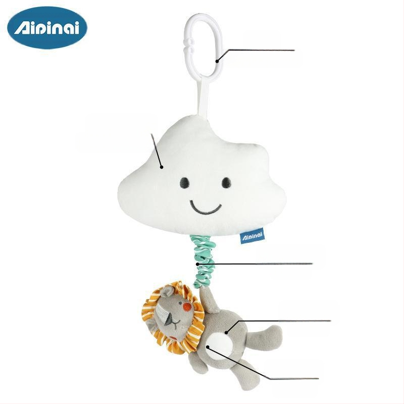 Nordic INS stiilis beebilooma kelluke, multifilmiloomade ripats, beebimuusikakarp, autosse riputatav mänguasi, 0-3 aastat vana