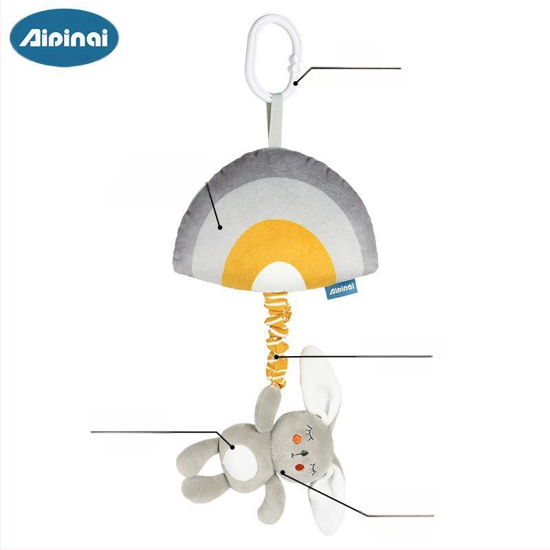 Nordic INS stiilis beebilooma kelluke, multifilmiloomade ripats, beebimuusikakarp, autosse riputatav mänguasi, 0-3 aastat vana