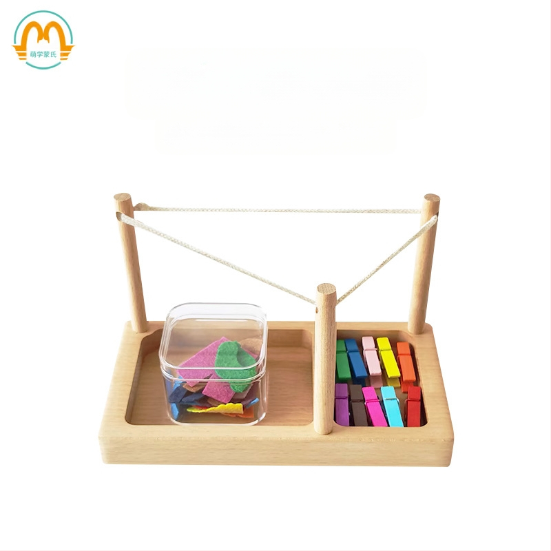 Montessori Montessori priežiūros mokymo priemonės drabužiams džiovinti, smulkiosios motorikos lavinimas, kasdienio gyvenimo segtukų rinkinys