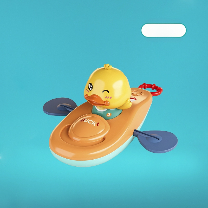 Kūdikių vandens žaislai baidarėms kūdikio geltonai anties irklavimui vonioje mergaitėms vaikams vonios kambarys vingiuotas paplūdimio kabelis