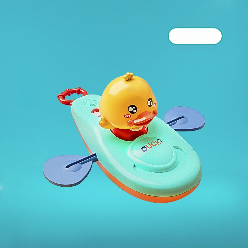 Kūdikių vandens žaislai baidarėms kūdikio geltonai anties irklavimui vonioje mergaitėms vaikams vonios kambarys vingiuotas paplūdimio kabelis