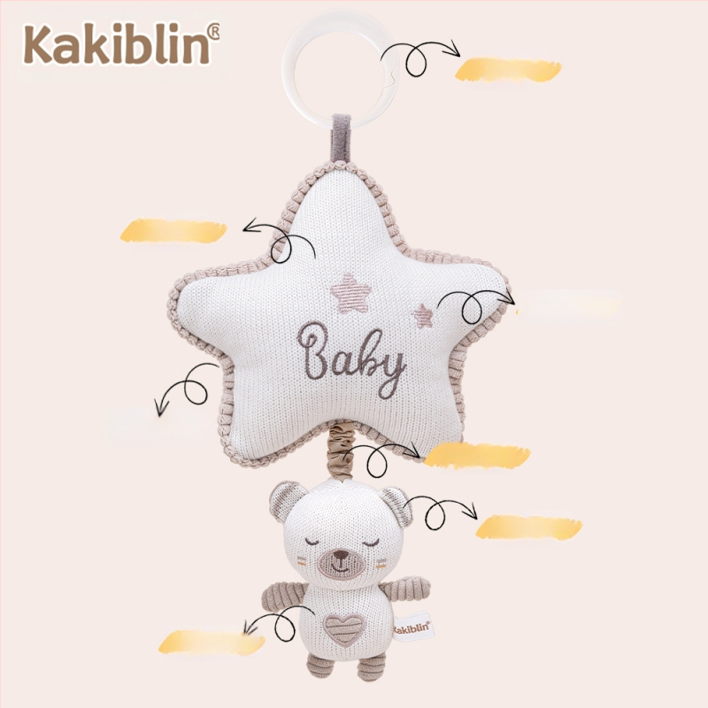 „Coco Bei Le“ naujas vilnonis megztas žaislas kūdikiui, pakabinamas automobilis, komfortiška lėlė, kūdikio lova, muzikinė lova, pakabinamas varpelis