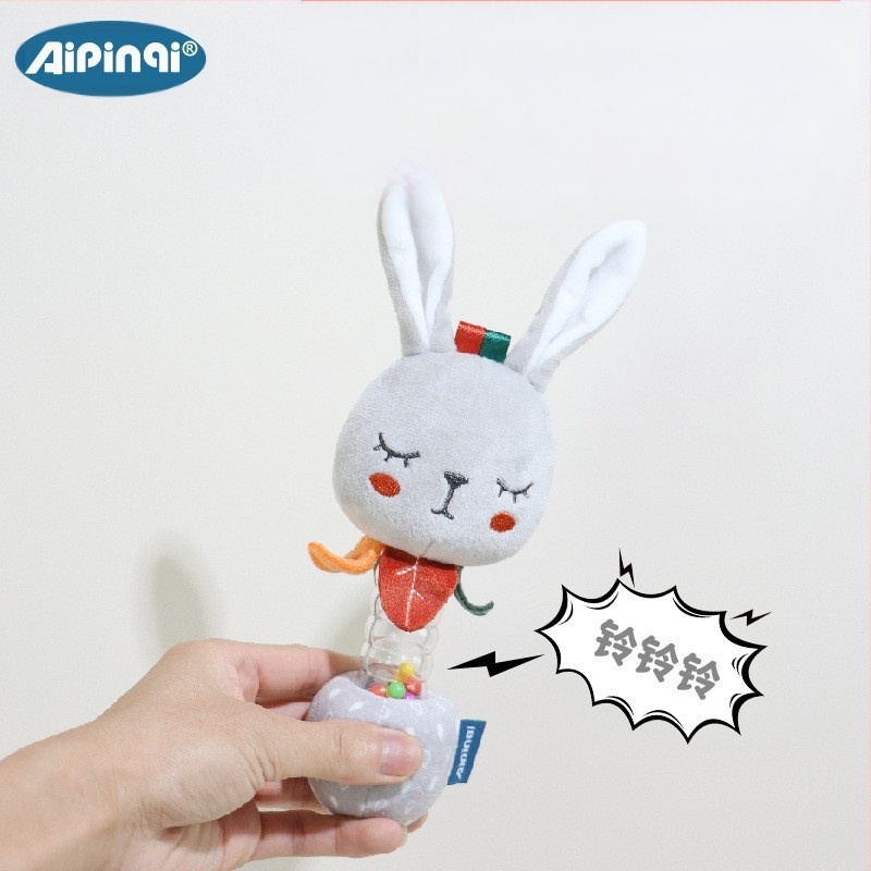 Aipinqi naujas rankų darbo barškutis kūdikiui, raminantis pliušinis lėlės spalvingų karoliukų lova, varpelis, kūdikių žaislai 0-1 metų, didmeninė prekyba