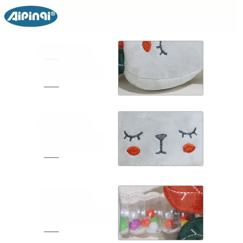 Aipinqi naujas rankų darbo barškutis kūdikiui, raminantis pliušinis lėlės spalvingų karoliukų lova, varpelis, kūdikių žaislai 0-1 metų, didmeninė prekyba