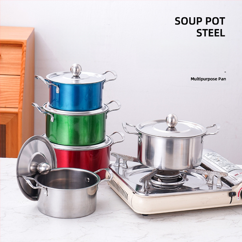 Tarpvalstybinis nerūdijančio plieno puodų rinkinys, trijų dalių puodų rinkinys, dovanų binauralinis sriubos puodų rinkinys, šešių dalių puodų rinkinys, didmeninė prekyba