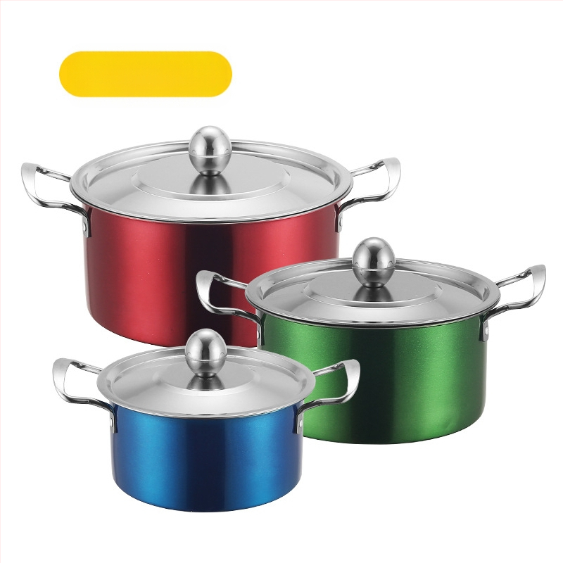 Tarpvalstybinis nerūdijančio plieno puodų rinkinys, trijų dalių puodų rinkinys, dovanų binauralinis sriubos puodų rinkinys, šešių dalių puodų rinkinys, didmeninė prekyba