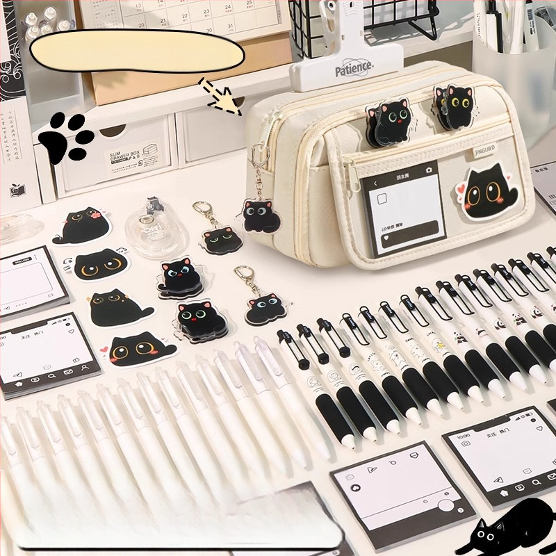 Üheksakihiline suure mahutavusega loominguline kassipliiats, õpilase pliiats, väärtuslik lihtne nišivalukott, kirjatarvete kott poisile