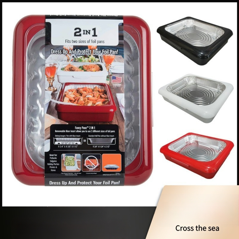 2-ühes fooliumist väljamõeldud panz plekk-paberist säilituskarp, piknikuplekk-paberist säilituskarp, plastalus