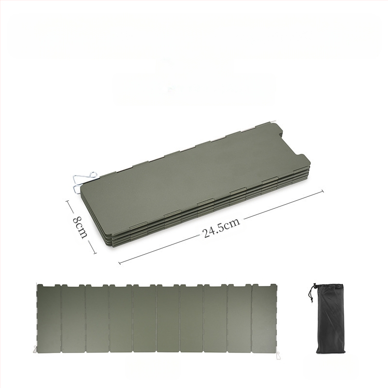 Telkimisvarustusega välistingimustes kasutatav kokkupandav tuule suunaja rauast kassettahju mitmekülgne tuulekindel kate kümme korda äge pliit tuulekindel laud hulgimüük