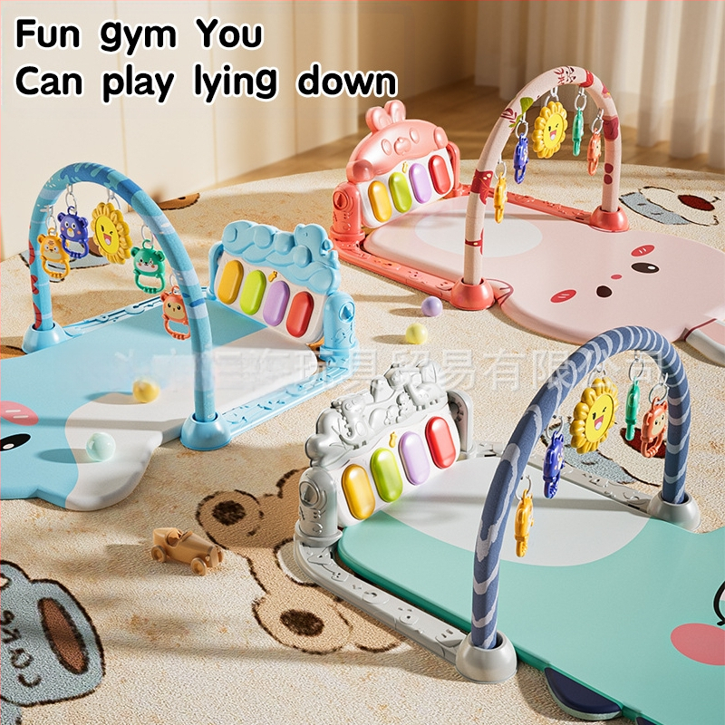 „Amazon“ naujas kūdikio pėdų pianino treniruoklis su EN71 naujagimio daugiafunkciu pianino ropojimo kilimėliu