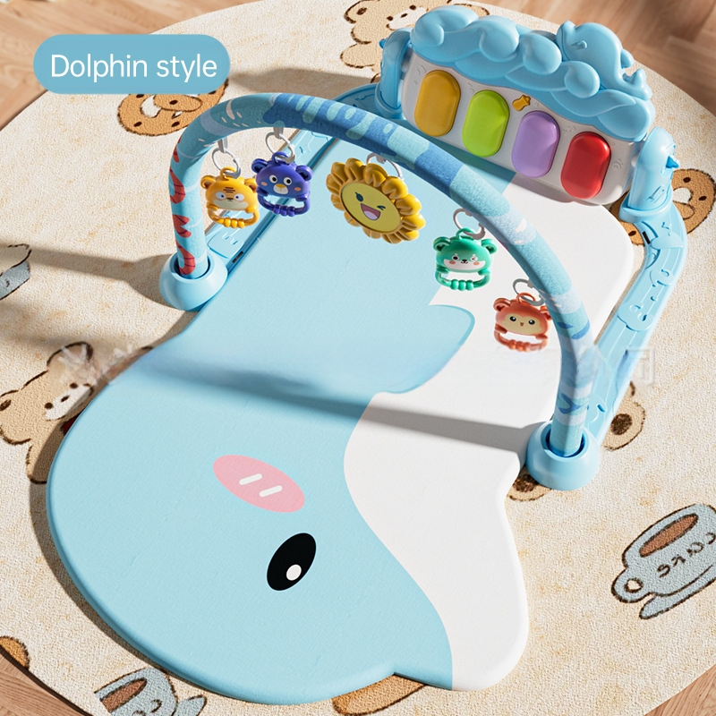 „Amazon“ naujas kūdikio pėdų pianino treniruoklis su EN71 naujagimio daugiafunkciu pianino ropojimo kilimėliu