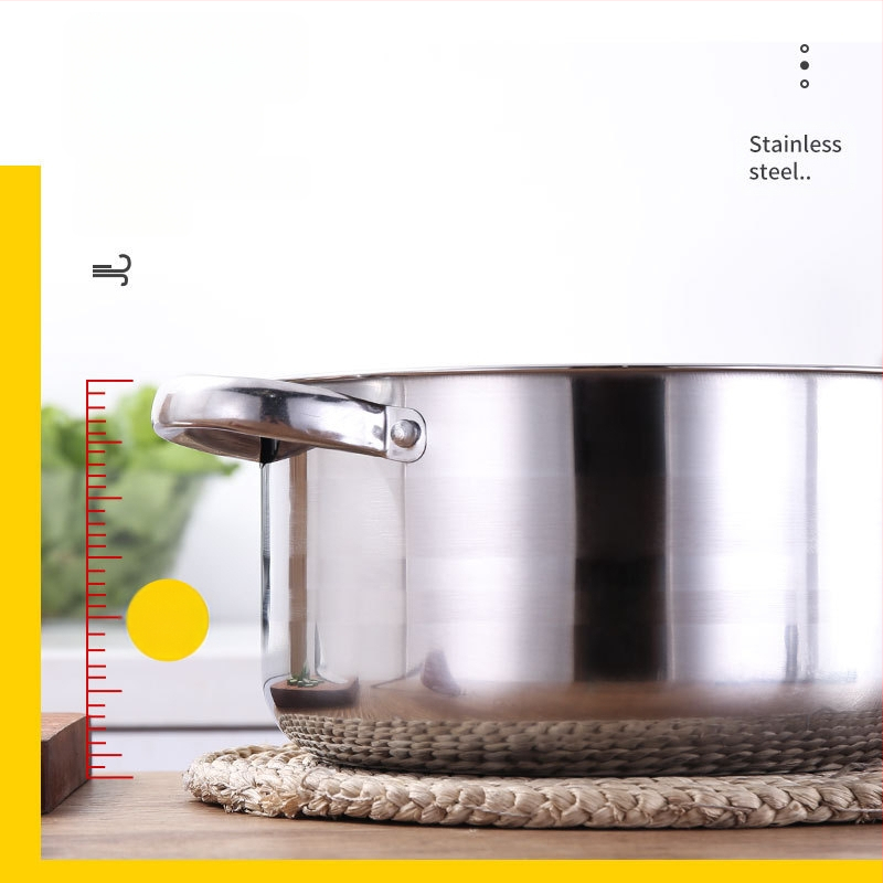 Tarpvalstybinis karšto pardavimo didmeninė prekyba tarpvalstybine užsienio prekyba populiarus nerūdijančio plieno puodų rinkinys sriubai didelės talpos sutirštintas buitinis sriubos puodas