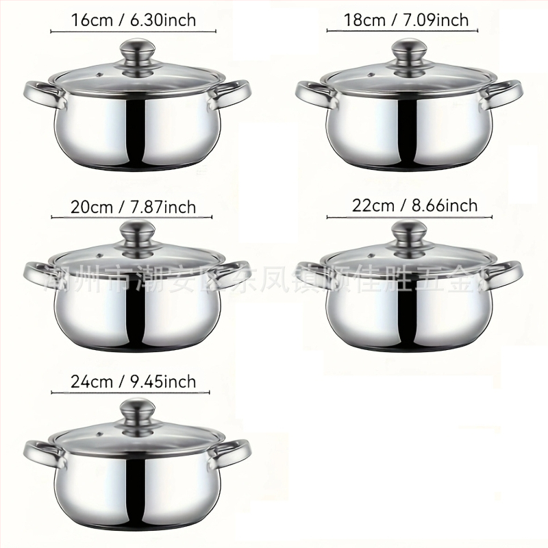 Tarpvalstybinis karšto pardavimo didmeninė prekyba tarpvalstybine užsienio prekyba populiarus nerūdijančio plieno puodų rinkinys sriubai didelės talpos sutirštintas buitinis sriubos puodas