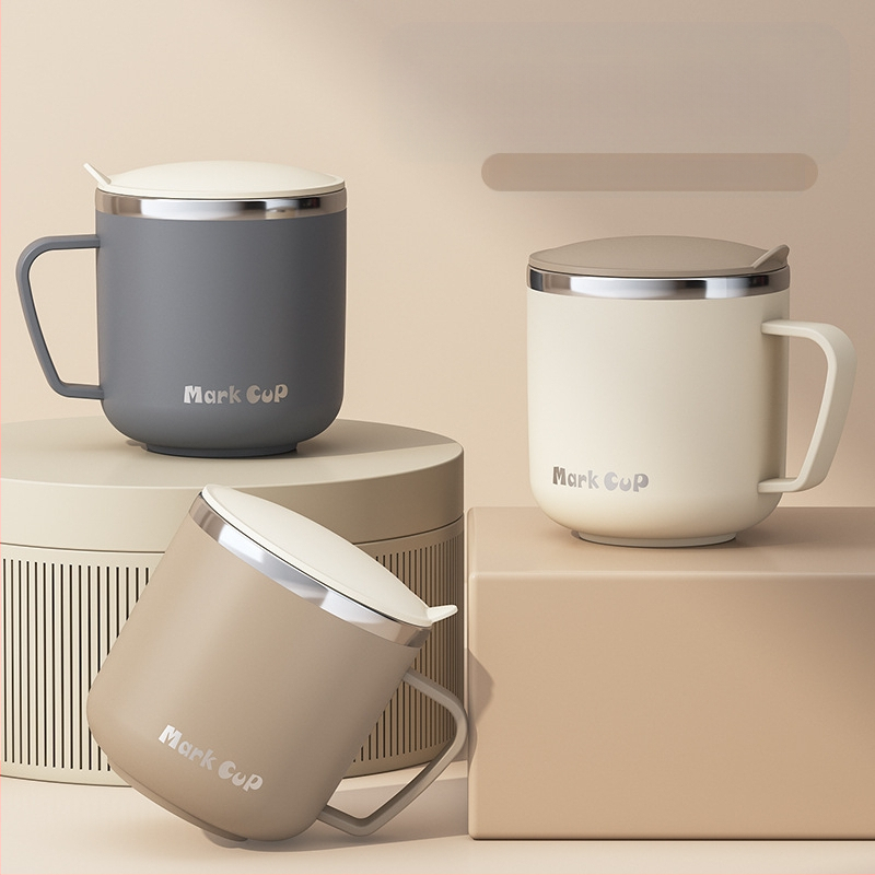 Spetsiaalne tass kaerahelbepudru leotamiseks, piimahommikusöögi tass, kruus, 304 roostevabast terasest kohvitass, uus tass naistele, meestele