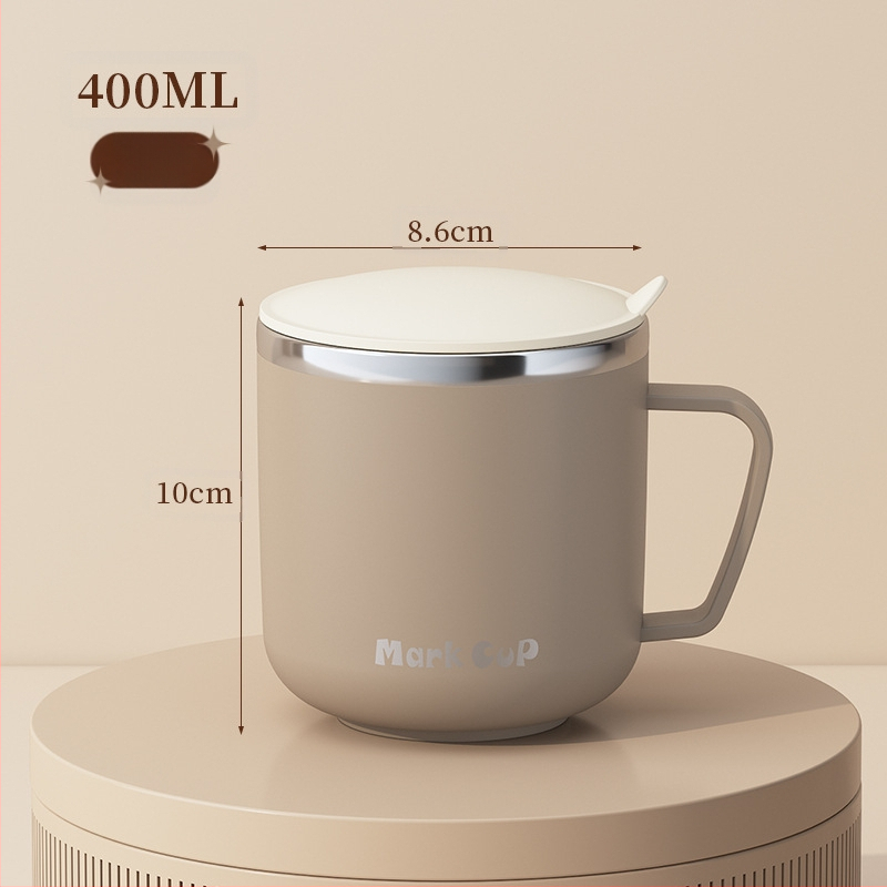 Spetsiaalne tass kaerahelbepudru leotamiseks, piimahommikusöögi tass, kruus, 304 roostevabast terasest kohvitass, uus tass naistele, meestele