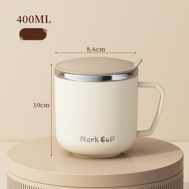 Spetsiaalne tass kaerahelbepudru leotamiseks, piimahommikusöögi tass, kruus, 304 roostevabast terasest kohvitass, uus tass naistele, meestele