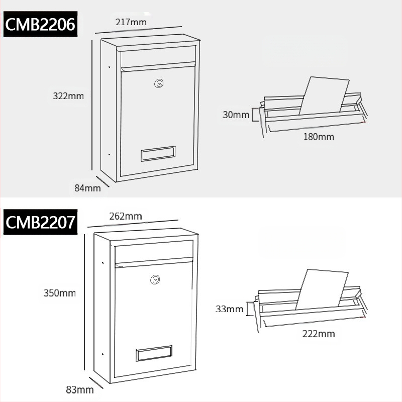 Кутия за родителски мнения в детска градина, Кутия за оплаквания на служители, Пощенска кутия за клиенти, Пощенска кутия за генерален мениджър, Външна пощенска кутия с ключалка