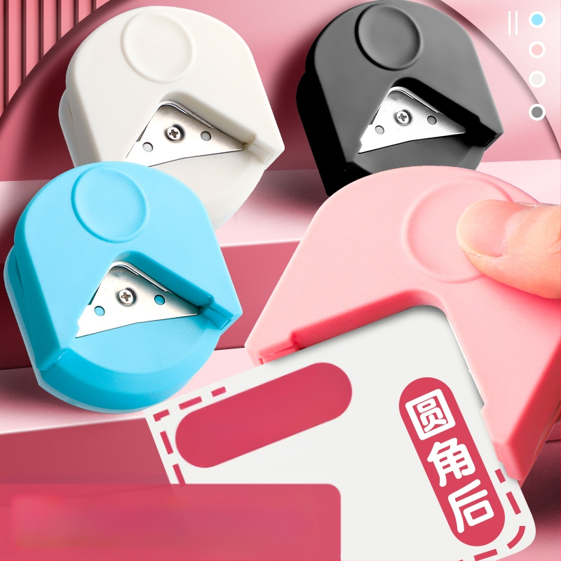 Apaļš stūru griezējs R4 apaļš stūru griezējs mazs apaļš griezējs pēcdiploma iestājeksāmeniem nošķelts birstošu lapu loka foto DIY apsveikuma kartīte