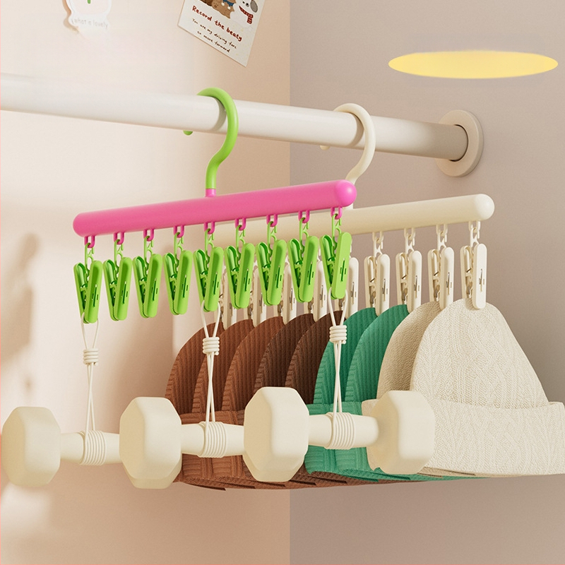 Majapidamisriidepuu klambriga, kõrge värviväärtusega õmblusteta klambriga, multifunktsionaalne üheotstarbeline plastmassist aluspesu sokkide klamber