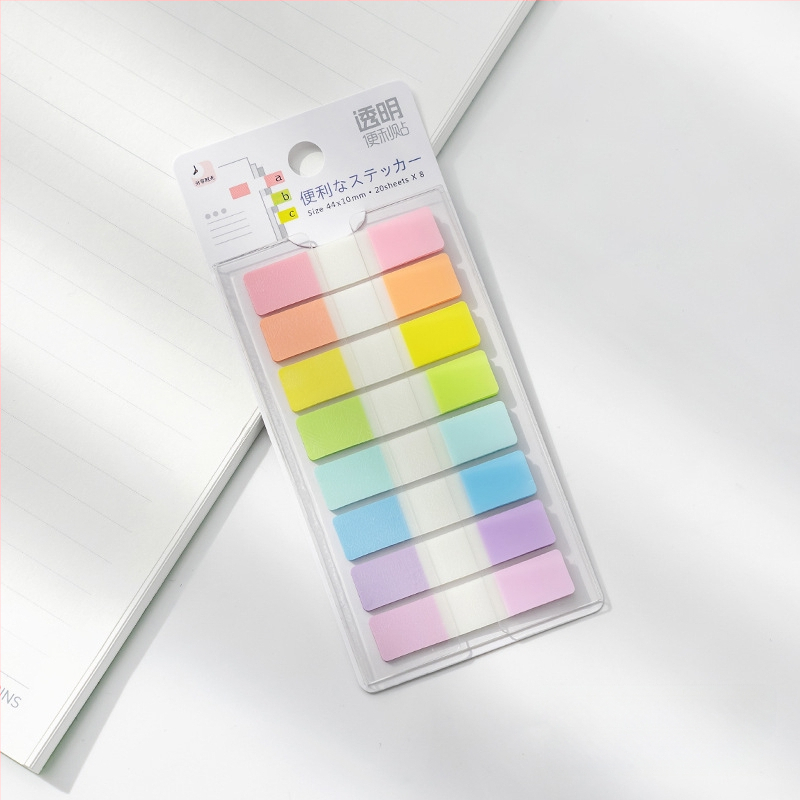 Kleepuv kolmemõõtmeline märkmepaber, õpilastele mõeldud värviliste siltidega indekskleebised