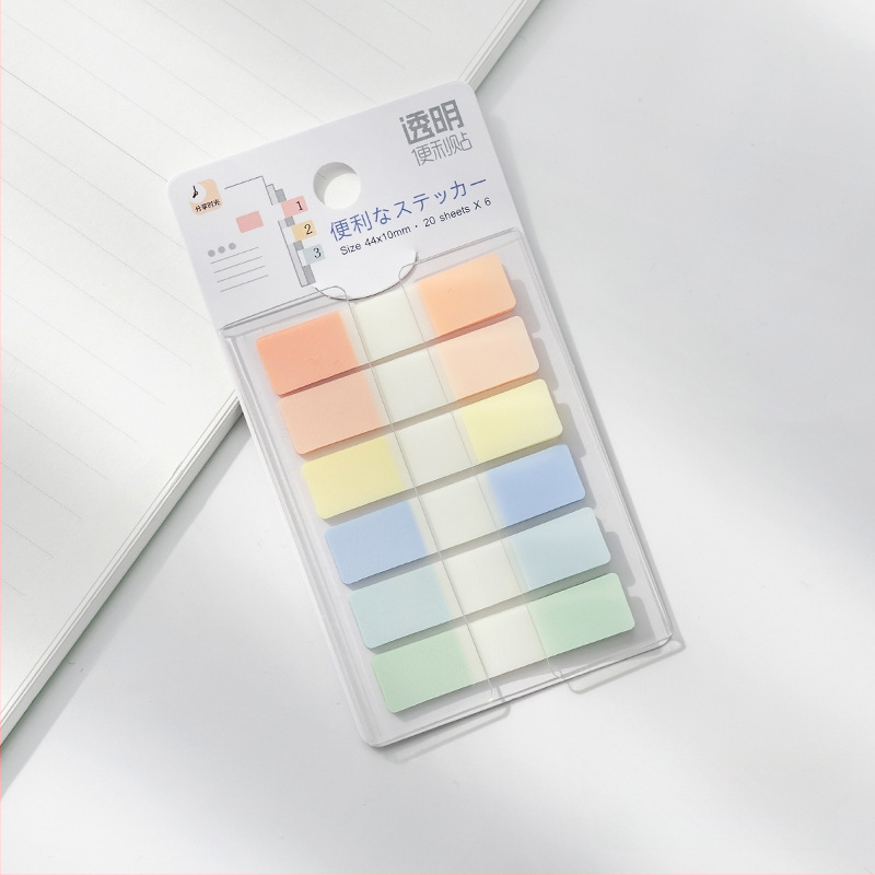 Kleepuv kolmemõõtmeline märkmepaber, õpilastele mõeldud värviliste siltidega indekskleebised