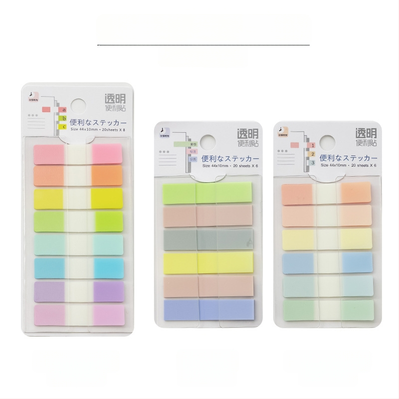 Kleepuv kolmemõõtmeline märkmepaber, õpilastele mõeldud värviliste siltidega indekskleebised