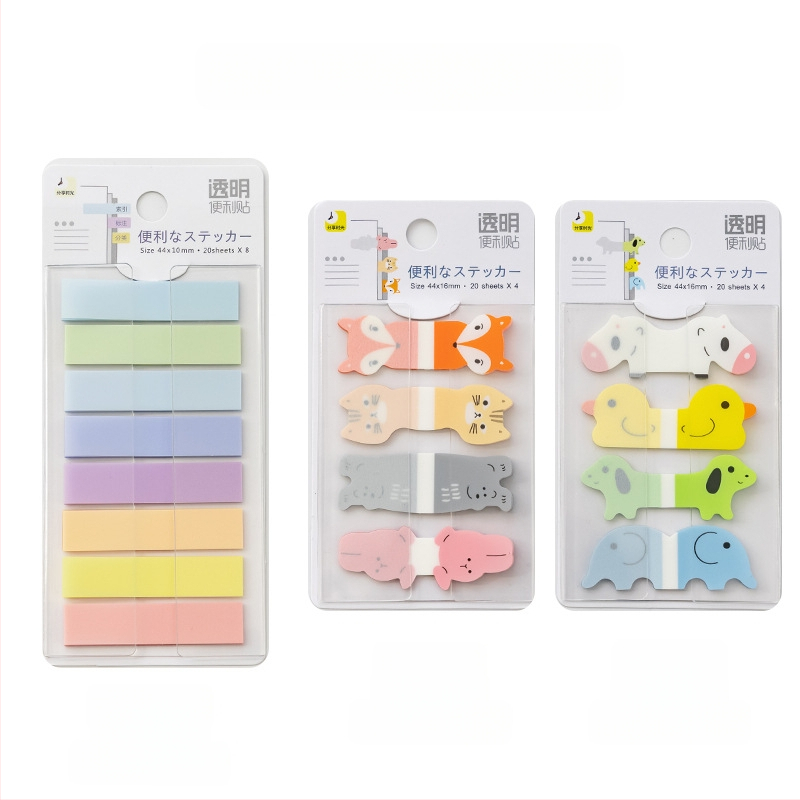 Kleepuv kolmemõõtmeline märkmepaber, õpilastele mõeldud värviliste siltidega indekskleebised