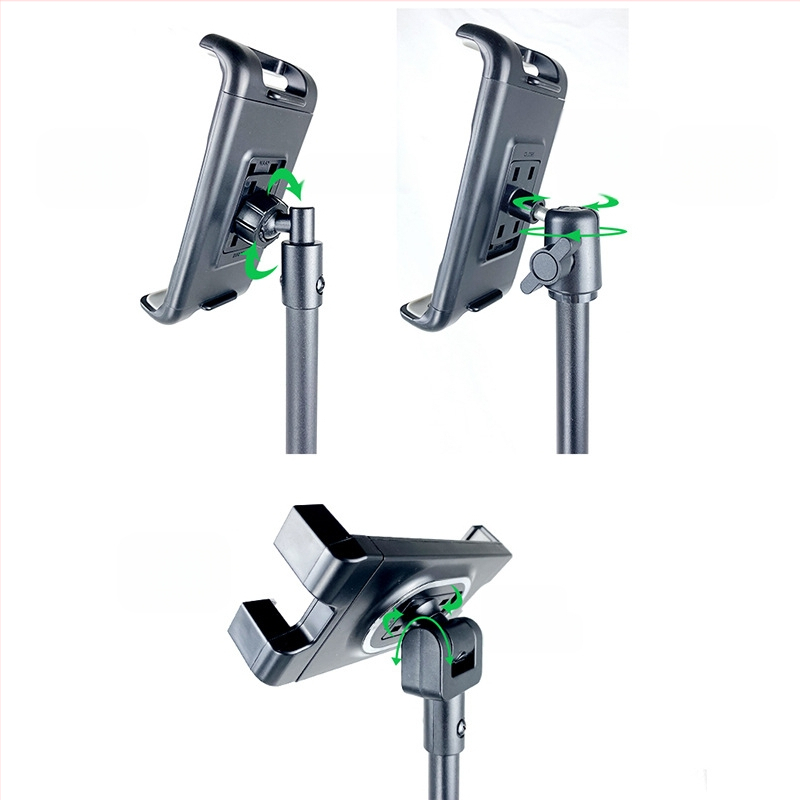 Hulgimüük tahvelarvuti alus põrandale 12-tolline must statiivialus sissetõmmatav 1,6 m laisk mobiiltelefoni alus kohaletoimetamiseks