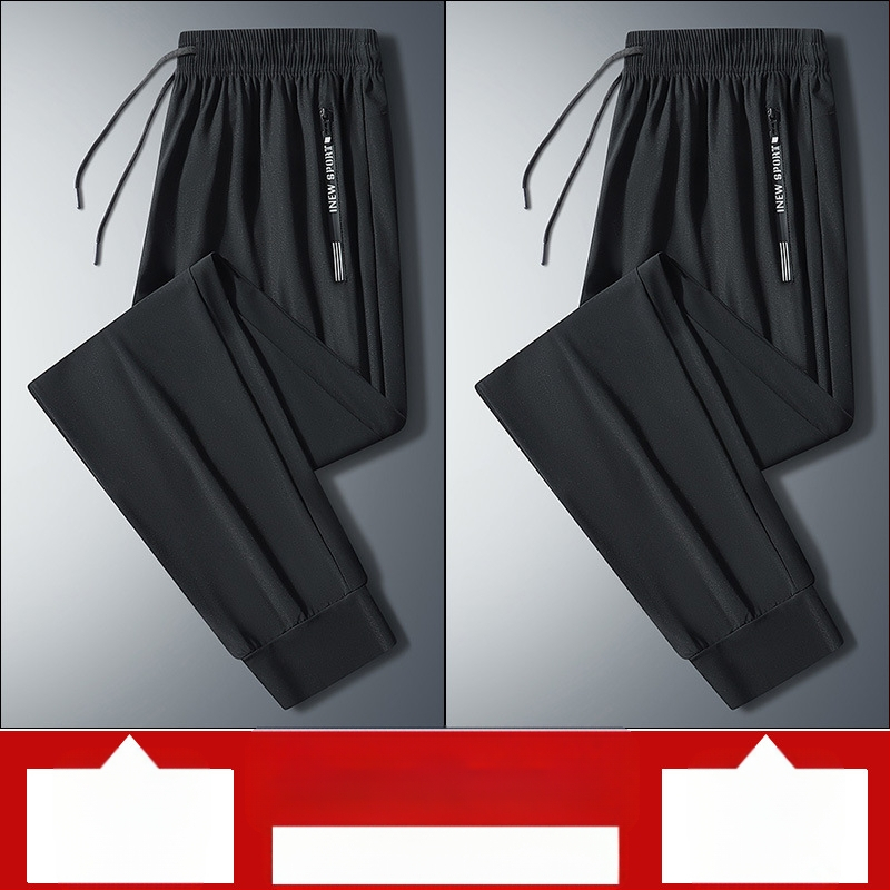 Εκρηκτικά καλοκαιρινά παντελόνια από μετάξι Ice για άνδρες και γυναίκες, αθλητικά παντελόνια, ψηλό ελαστικό, γρήγορο στέγνωμα, casual παντελόνι, ίσια, χαλαρά, μεγάλα μεγέθη, για υπαίθριες δραστηριότητες