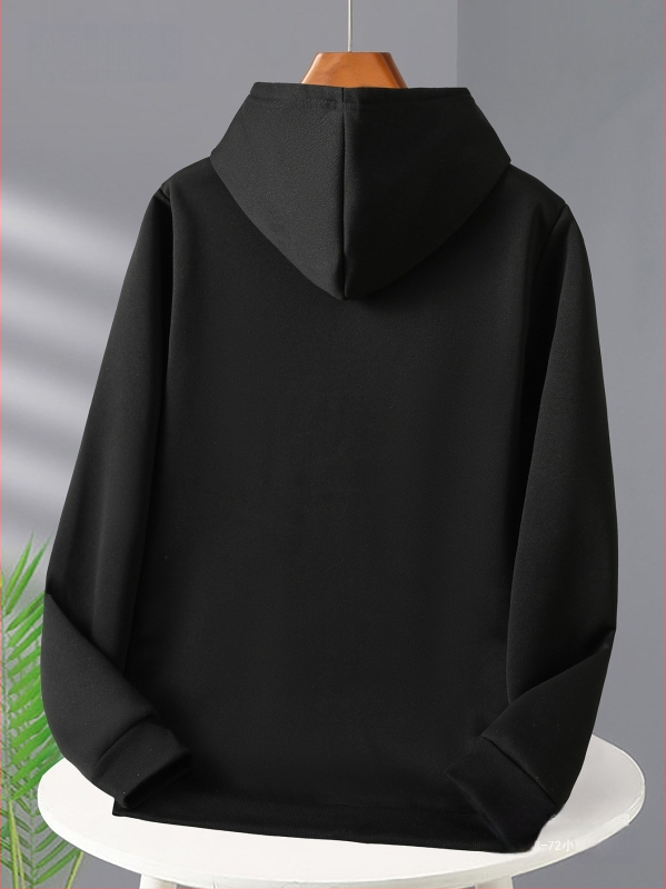 Meeste geomeetrilise mustriga vabaaja kapuutsiga dressipluus - pikkade varrukatega, känguru taskuga, sportimiseks õues kasutamiseks