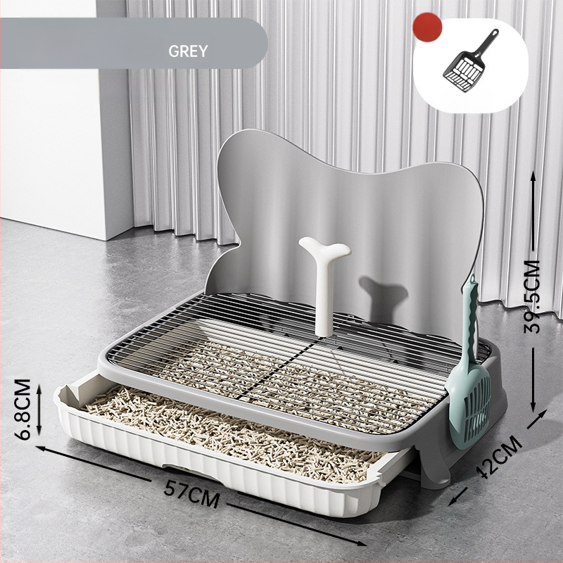 2025 m. stalčiaus tipo šunų tualetas, šunims, mažiems šunims, šuniukams, apsaugantis nuo žingsnių, smėlio dubenėlis, meškiukų kakučių dubenėlis